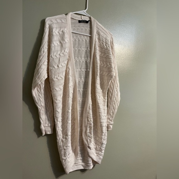 Lauren Ralph Lauren Womens Ivory Open Cardigan Knit size S/M - Picture 10 of 13